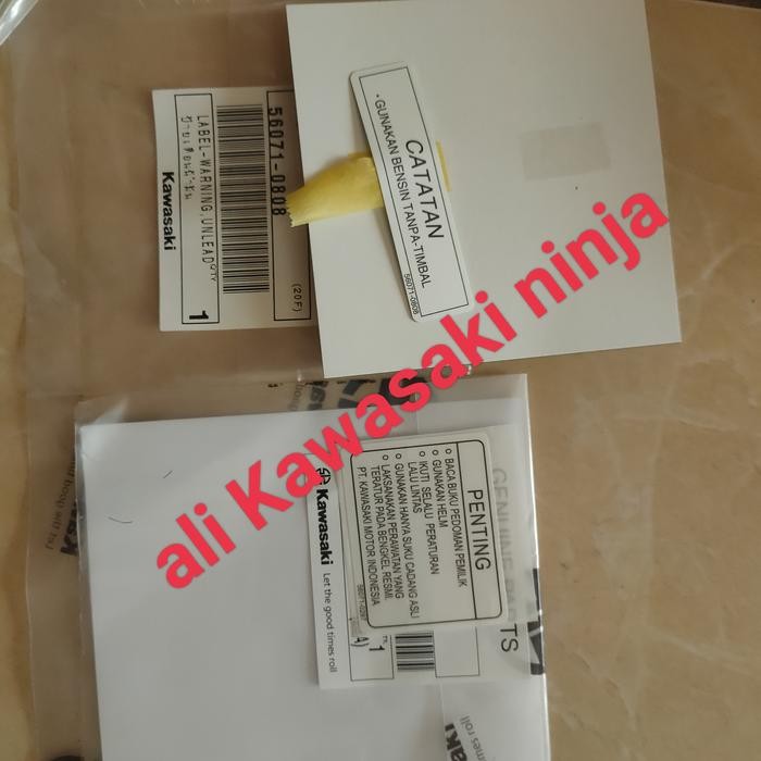 BEST SELLER STIKER LABEL TENGKI TANGKI NINJA R RR SS KIS ORIGINAL