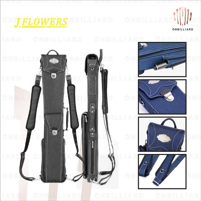JFLOWERS TROJAN JF0056 Tas Stick Billiard 3x4 3B4S Cue Soft Case JFS JF