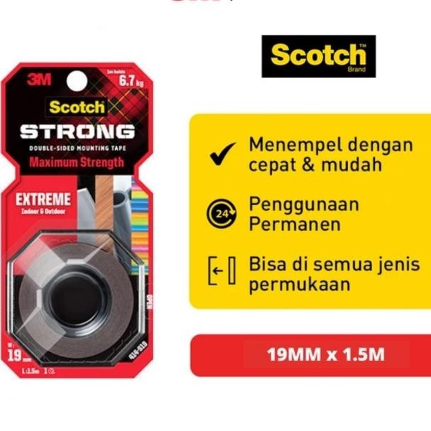 

Double Tape 3M Scotch Original USA Double Tip 3M Super Kuat Lengket