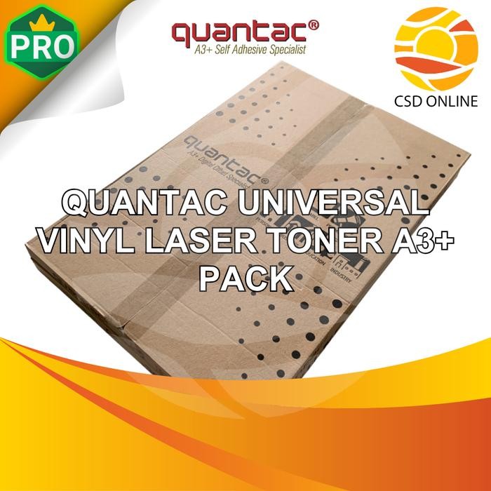 

QUANTAC UNIVERSAL Sticker Vinyl A3+ Digital Print Laser Toner Stiker Plastik Anti Air Tidak Mudah