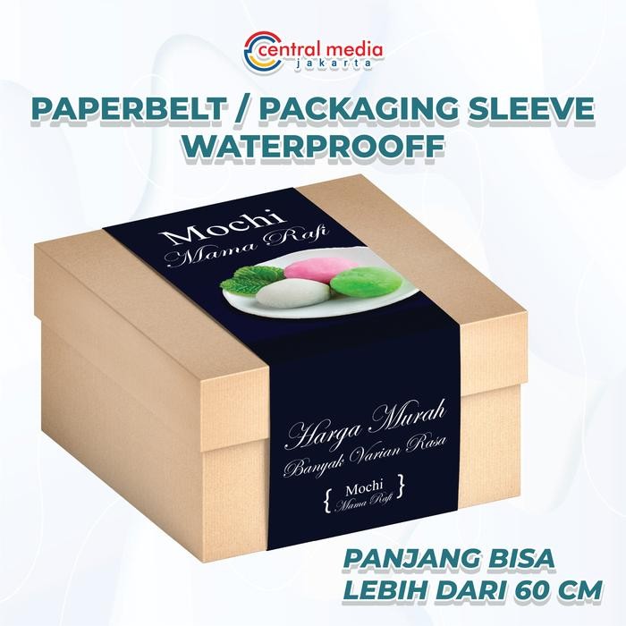 

Cetak Paper Belt Waterproof Custom Packaging Sleeve Label Box Kemasan
