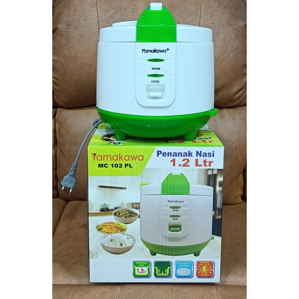 Rice Cooker Yamakawa Mc 102 Pl 1.2 Liter Anti Lengket Gratisongkir