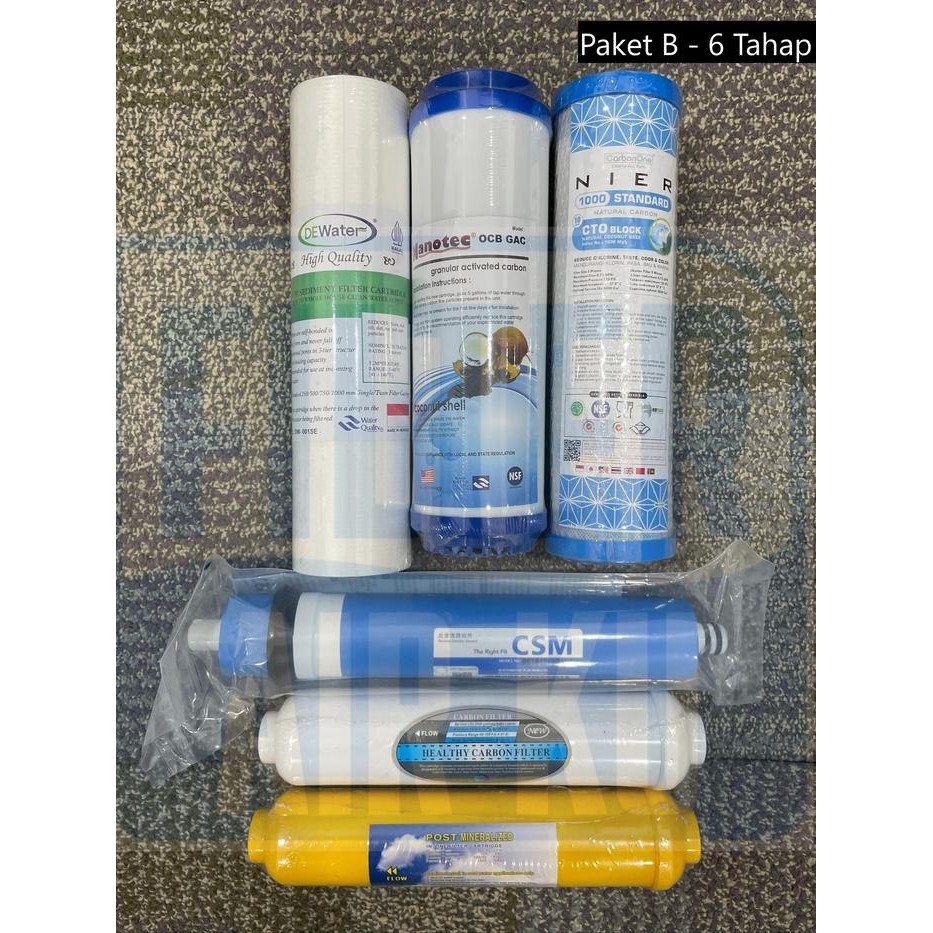 Paket Filter RO / Refill Filter RO Reverse Osmosis 100 Gpd