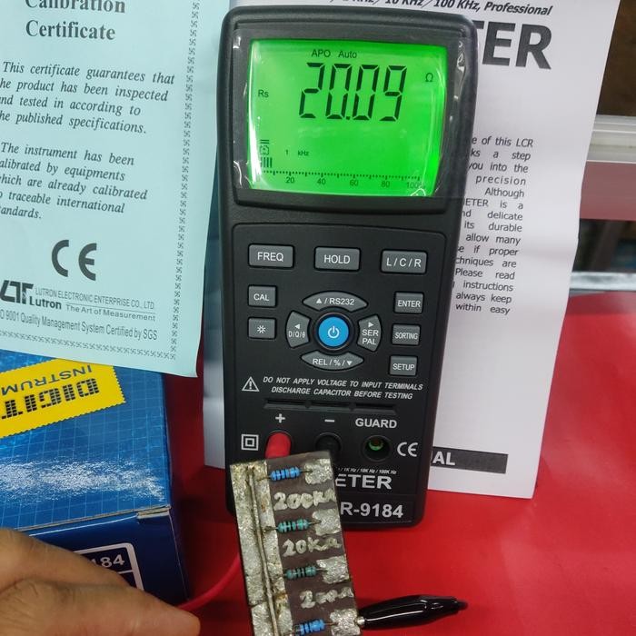 Hemat Lutron Lcr-9184 Lcr Meter - Alat Ukur Komponen Elektronik Pasif Seperti Resistor, Kapasitor,