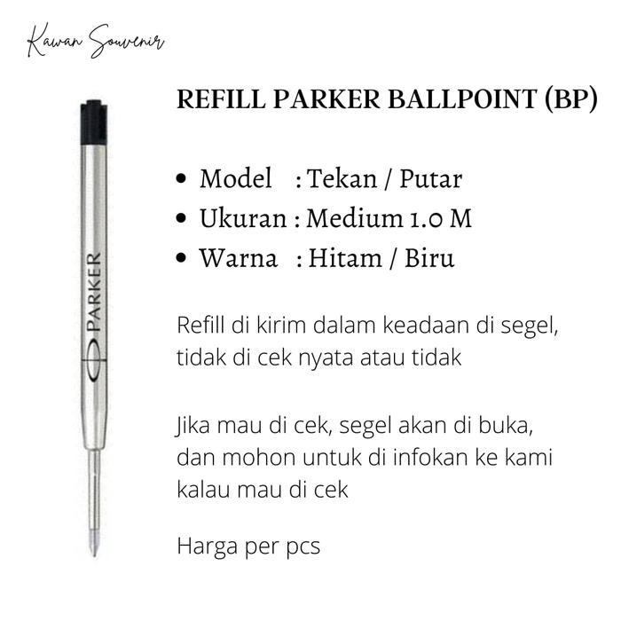 

Refill Parker Original Black Ballpoint / Isi Ulang Parker Hitam BP