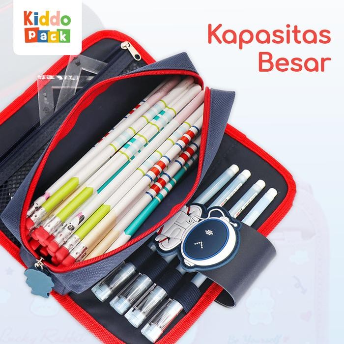 

KiddoPack Kotak Pensil Multifungsi Anak Sekolah Laki-Laki Perempuan - Bruno