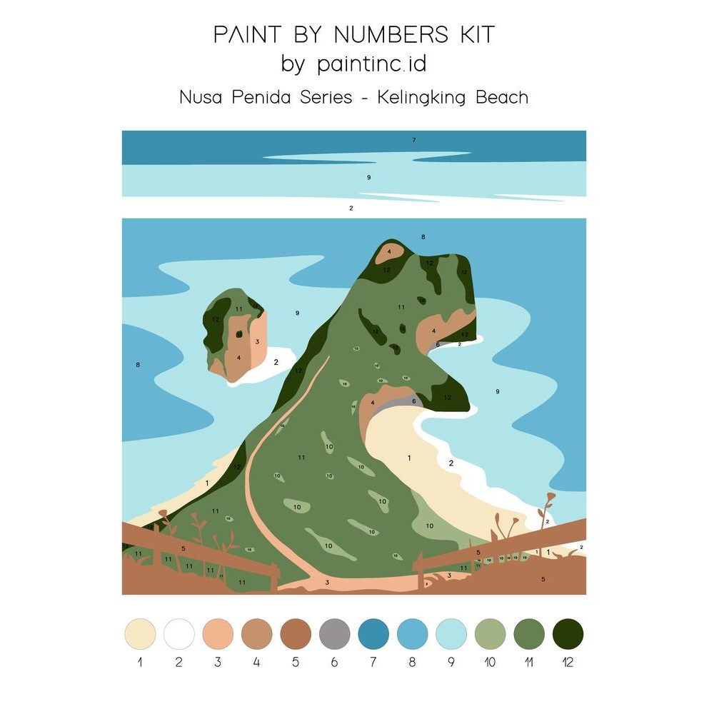 

Paint by Numbers Kit: Nusa Penida Series-Kelingking Beach PaintIncID