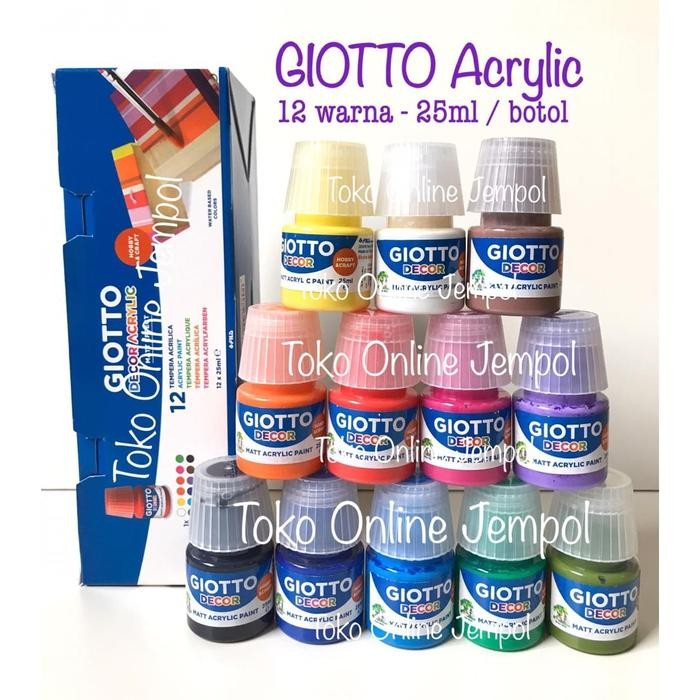 

ATK0660GT 25ml x 12 warna Giotto Dcor Acrylic 530600 Akrilik
