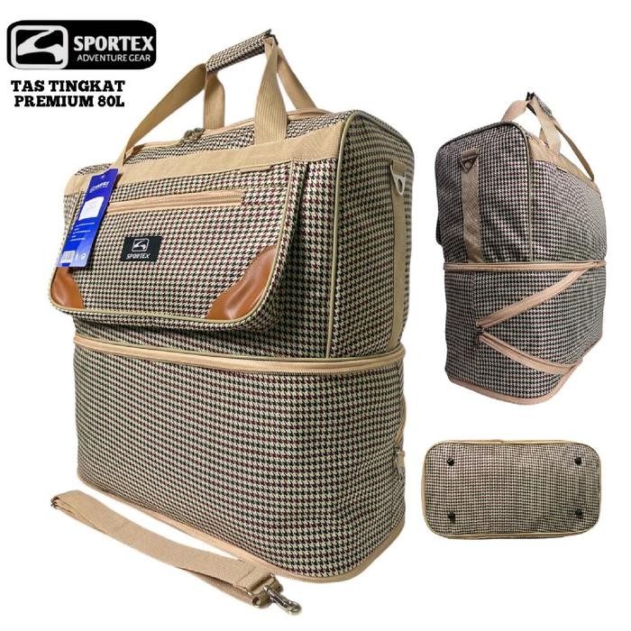 Tas Travel Sportex tas traveling 2 Tingkat Besar Kuat - Wanita, Pria Mudik
