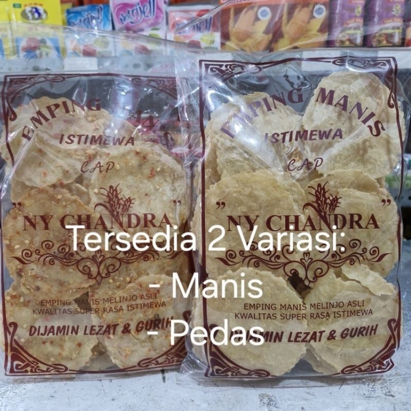 

Emping Ny Chandra MANIS | Kerupuk Emping Ny Chandra / Emping Manis Asli / Emping Belinjo Renyah / Kerupuk Belinjo Manis