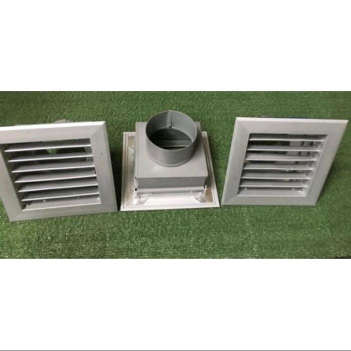 Grill ducting AC 4 inchi 20x20 cm / diffuser flexible ducting 4" AC