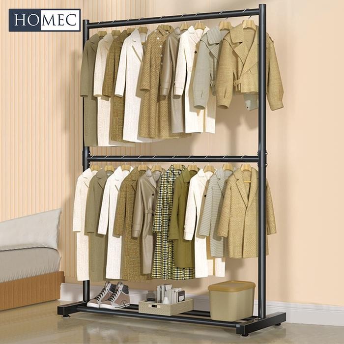 Gantungan Baju Besi Rak Baju Gantung Berdiri Gawang Baju Estetik Stabi