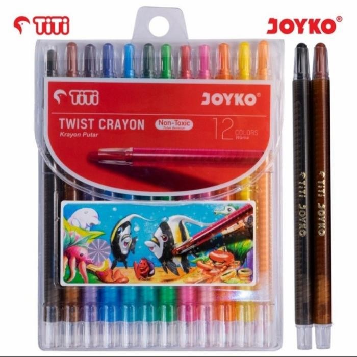 

Krayon Putar JOYKO / Twist Crayon Non Toxic 12 Warna Panjang