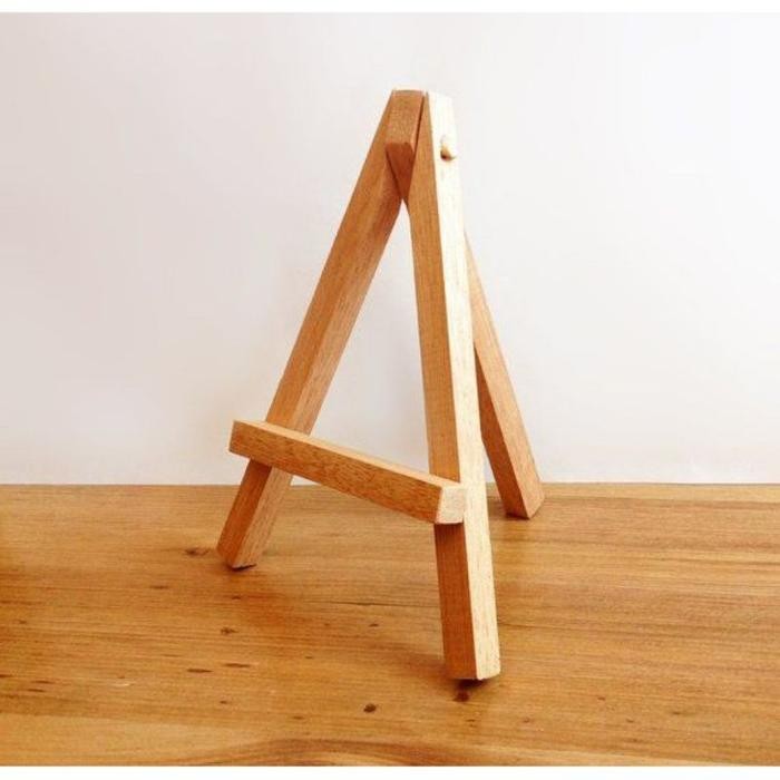 

easel kayu / stand foto / stand hp / stand kanvas / tripod kayu / wooden easel holder 40x25 cm