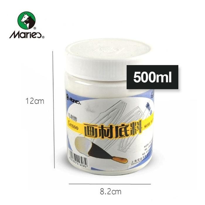 

Maries Gesso Black - White 500 ml Cat Dasar Geso Primer Decoupage Putih / Hitam Base paint 500 ml