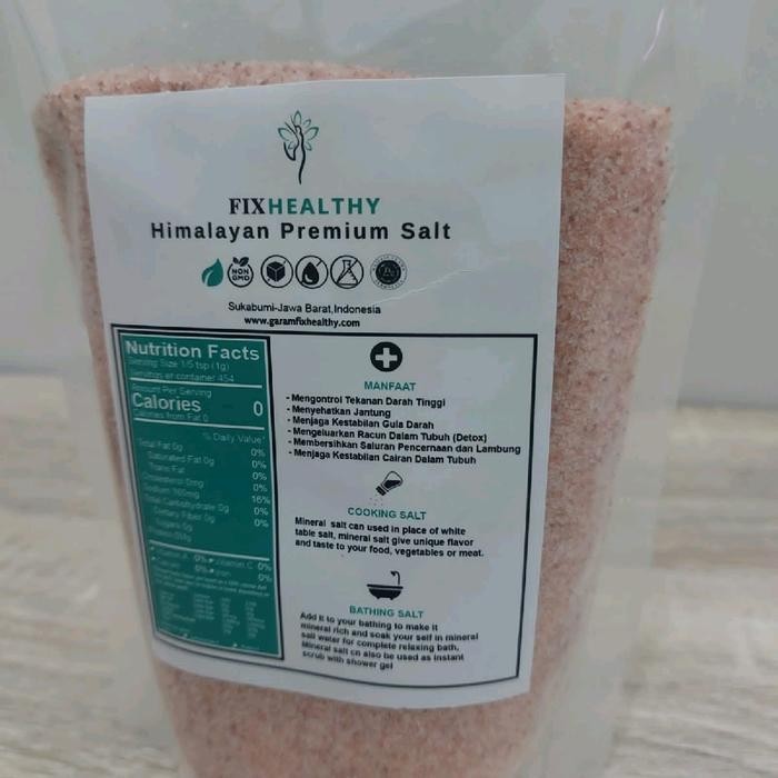 

FyZ (Asli)Garam Himalaya Fixhealthy 1 kg Natural Himalayan Pink Salt Pure Super Fine Organic Premium