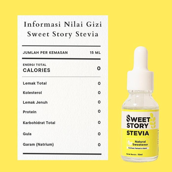 

FyZ Sweet Story Stevia Cair Pemanis Alami Pengganti Gula 0 KALORI - 15 ml