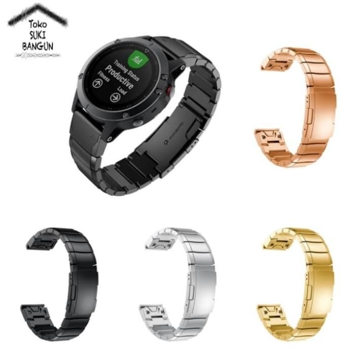 Strap Garmin Fenix 8s 7s 6s 5s Sapphire Pro Solar STEEL Watch Band