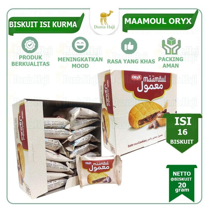 

Ger Biskuit Maamoul Mammoul Mamoul Oryx Biskuit Kurma Biskuit Arab ORIGINAL PALING MURAH /PACK isi