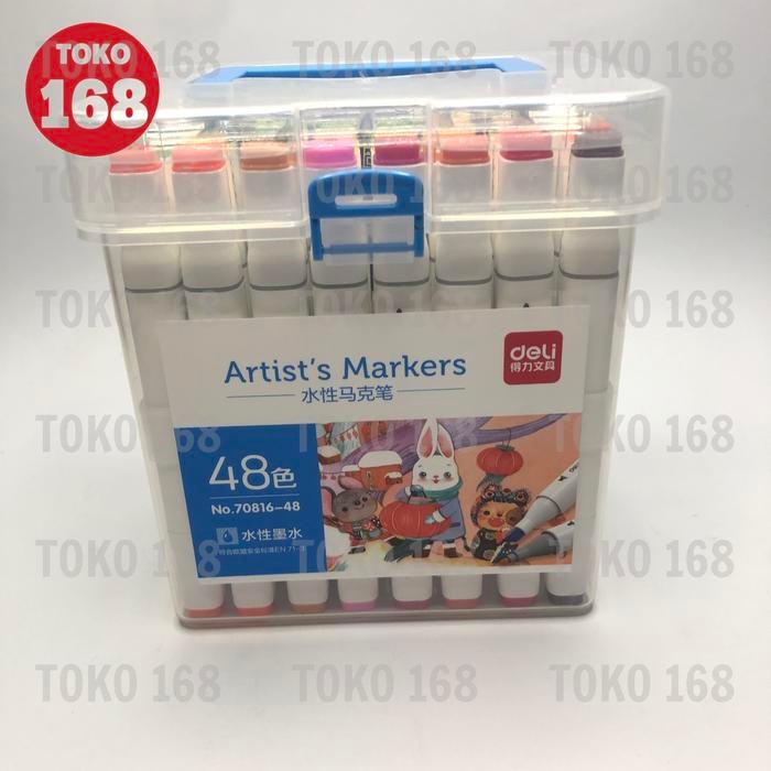 

Deli Sketch/Water-Based Marker/Spidol Sketsa 70816 48 Warna (Set) Gratisongkir