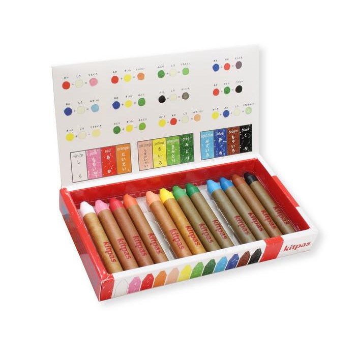

Kitpas Crayon Original Japan - 12 Colors Gratisongkir