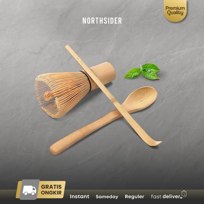Kedai Asmara Chasen Sendok Bambu Pengaduk Teh Matcha Green Tea Whisk Set