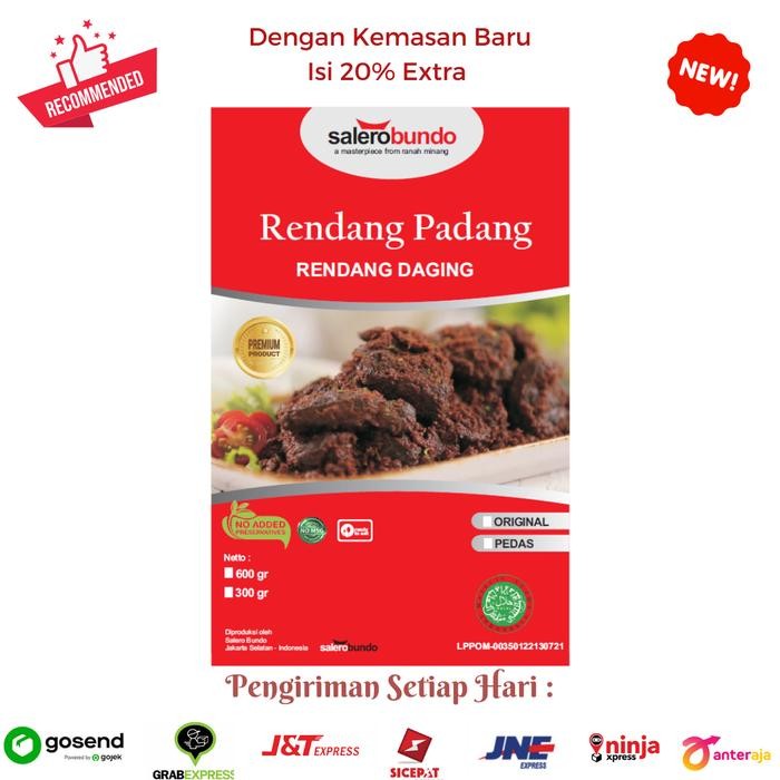 

Gdh TERLARIS RENDANG PADANG DAGING SAPI SALERO BUNDO 1/2 KG