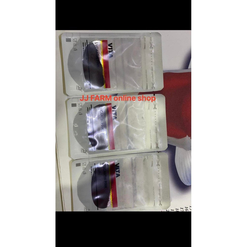 

Gdh Vita lucantin pink carophyl pink jamin original 100% 5gm pewarna ikan