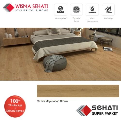 Sehati Super Parket Premium Lantai Kayu SPC Maplewood Brown 5803-11