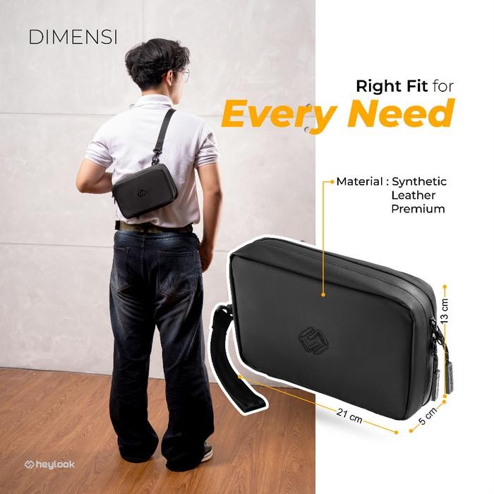 Clutch Pouch Bag Sling Phone Neck Bag Hanging Wallet Tas Selempang Dompet Pria Wanita Waterproof