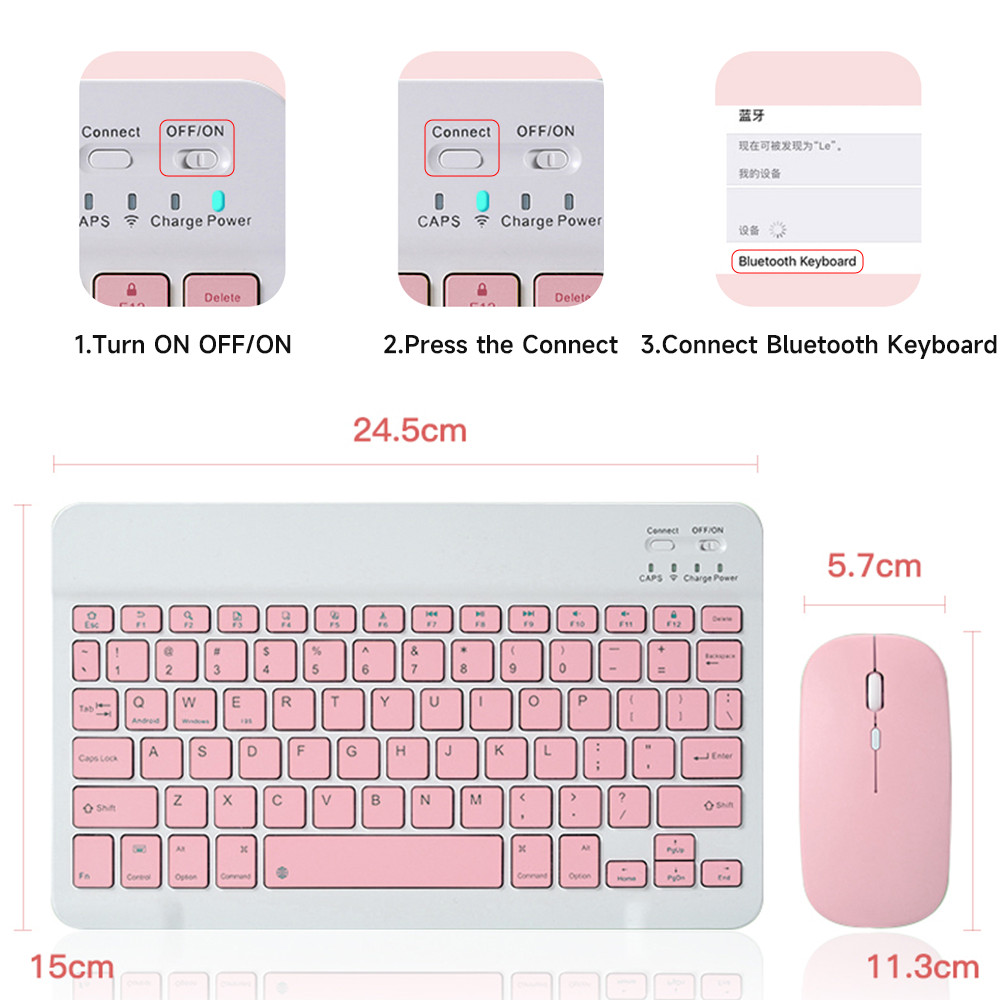 Bluetooth Keyboard for IOS Android Windows Wireless Keyboard for Tablet Cellphone Tablet Accessories
