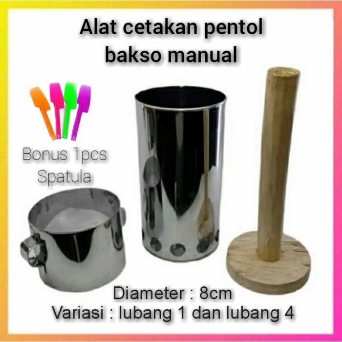 mesin pembuat pentol bakso manual/alat cetak cilok mini 1paket komplit