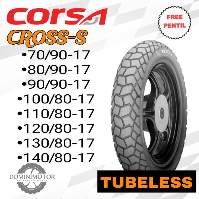 Corsa Cross S Ring 17 Tubeless 110/80 120/80 Ban Motor Ring 17 Ban Motor Dual Purpose Restock
