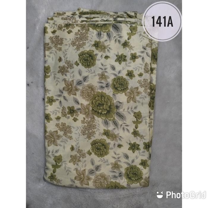 Kain Rayon Santung Motif Bunga dan Polos Bahan Mukena Daster