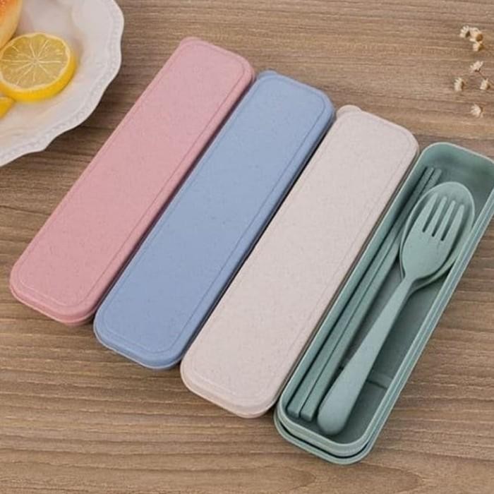 Sendok makan set Jerami / sendok Makan Travel