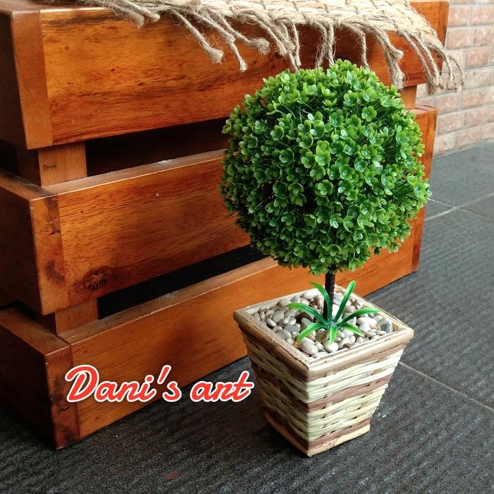 Pohon bonsai bulat/ pohon palsu/ pohon plastik/ pohon cemara