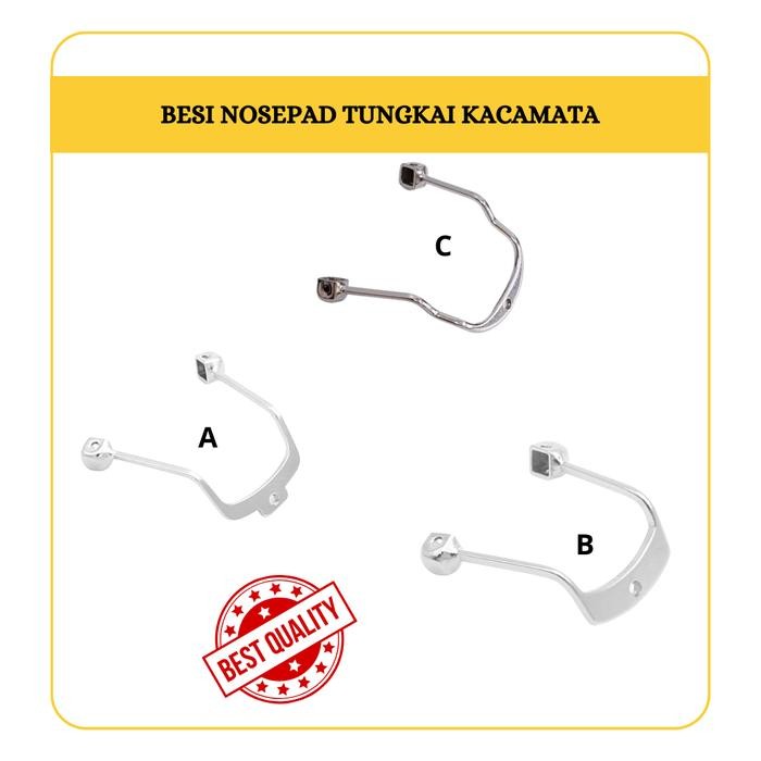 Besi Nosepad Tungkai Kacamata Pad Arm Slot Joined Bridge Nose Pad -BNK