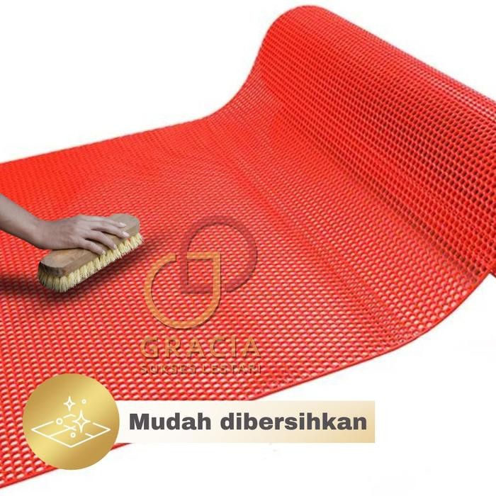 Keset Karpet Anti Slip Kamar Mandi Karpet Wudhu Masjid Hexagon Meteran