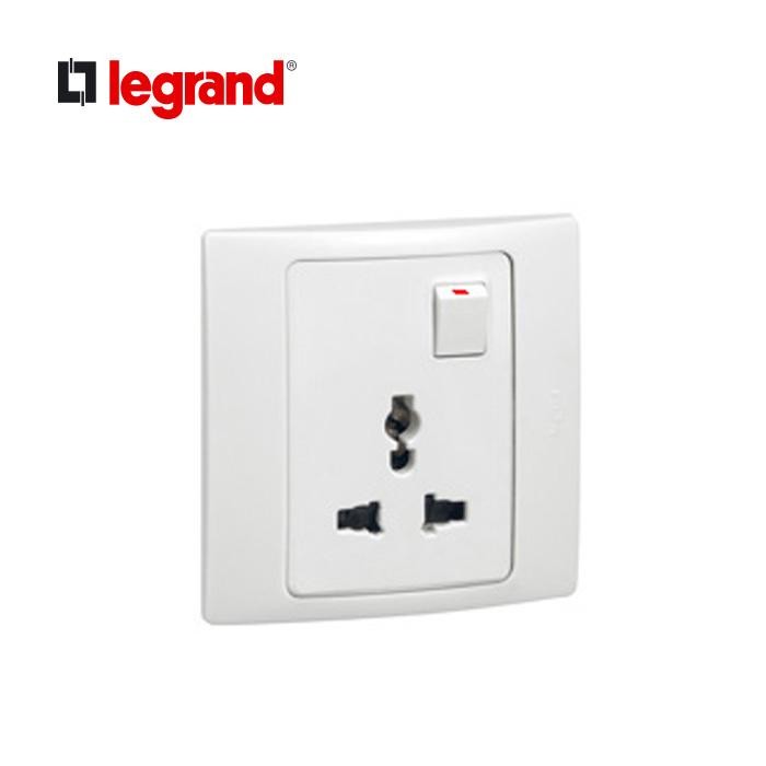 Promo Legrand Mallia - Multi Standard Switched Socket - White 281120