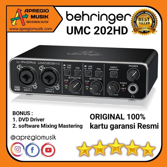 soundcard behringer umc 202 HD umc202hd umc 202hd