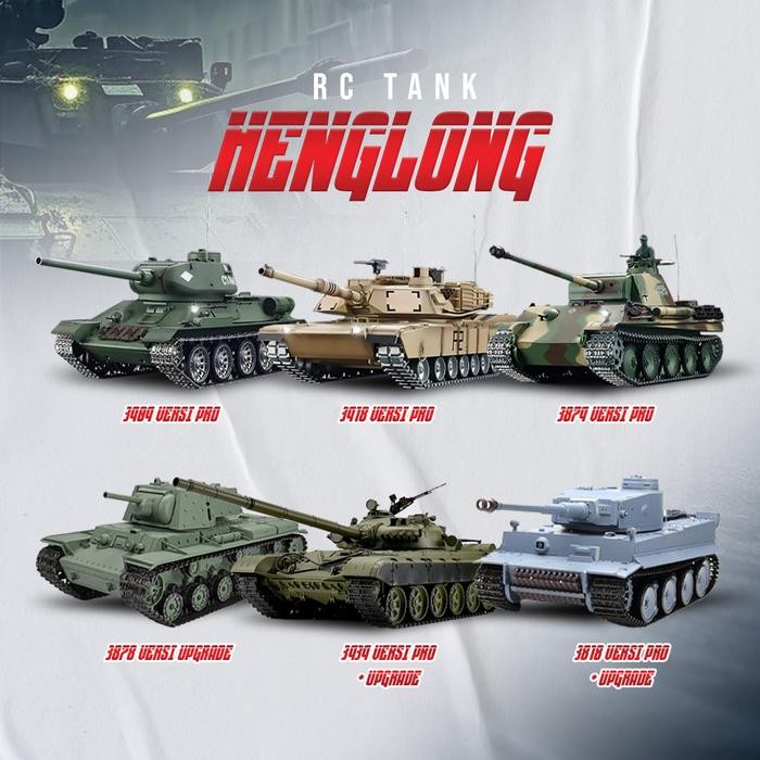 RC Tank Heng Long Millitary RC Battle Tank Pro Up 1/16 Versi 7