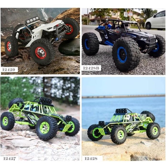 RC Car Mobil Offroad WL Toys 12427 12428 12428B 12428-B 12429 4WD LED