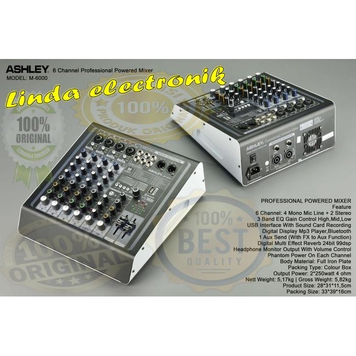 power mixer ashley m6000 ashley m 6000 resmi