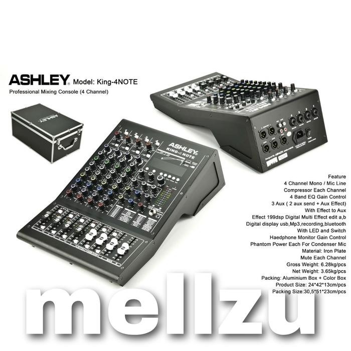 Mixer Ashley King 4 Note 4 Channel Bluetooth - USB