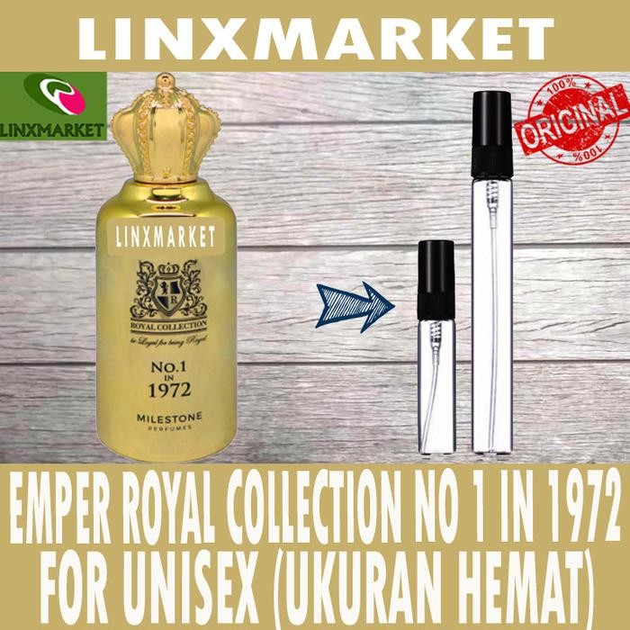 MILESTONE BY EMPER ROYAL COLLECTION NO 1 IN 1972 FOR UNISEX EDP EAU DE PARFUM UKURAN HEMAT *