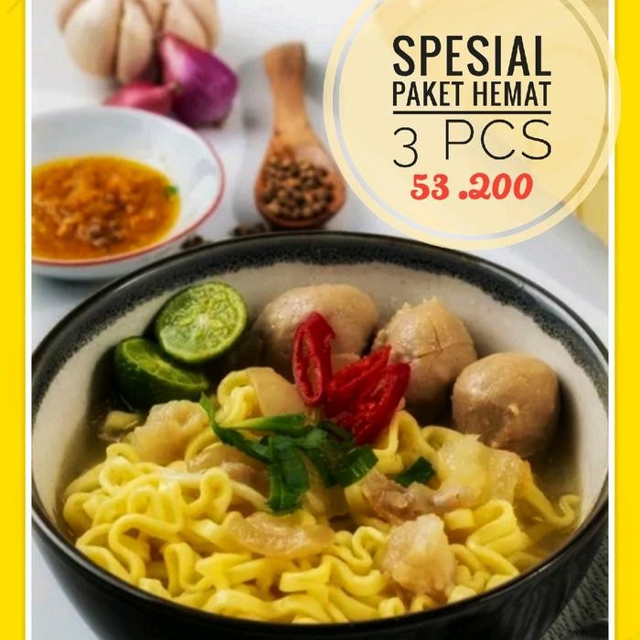 

ASLI spesial 3 pcs mie kocok Bandung KHAS najibah.food makanan kuah kemasan instan mie instan baso