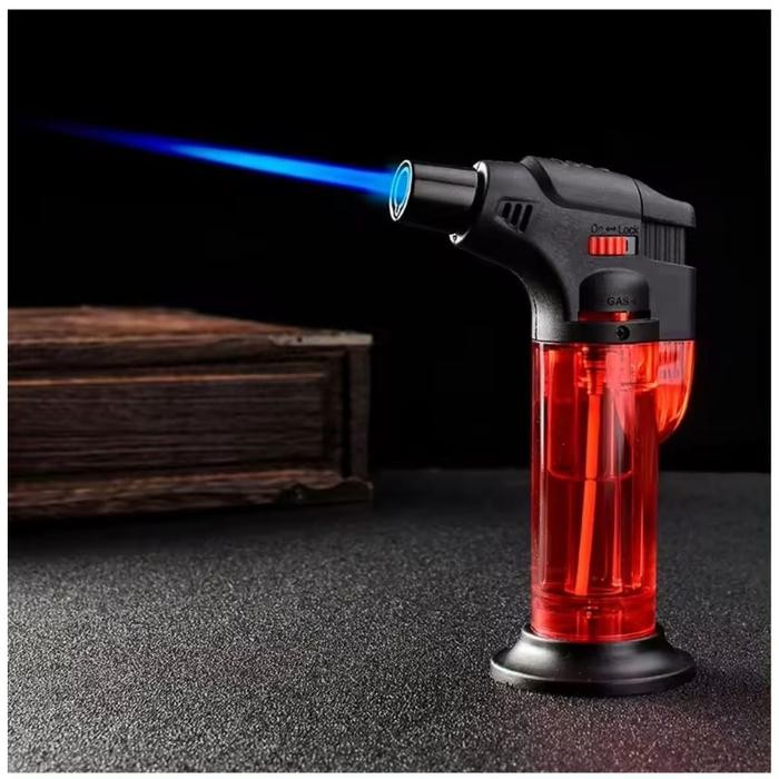 FlazH1.1  Firetric Korek Api Gas Besar Windproof Torch Gun Bonus Stand, Torch Jet Korek Api Gas
