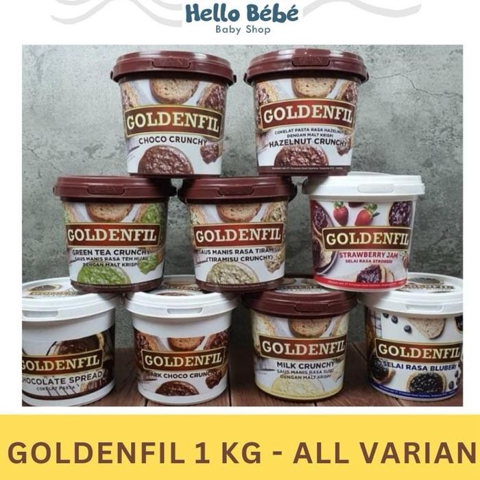 

Osyak.Mart Goldenfil Dark Choco Crunchy 1 Kg Selai Coklat Cruncie