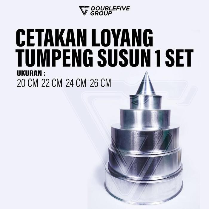 Sav Tumpeng Susun Loyang Tumpeng Susun Cetakan Nasi Tumpeng Susun Cetakan Nasi Tumpeng 26 Cm Susun