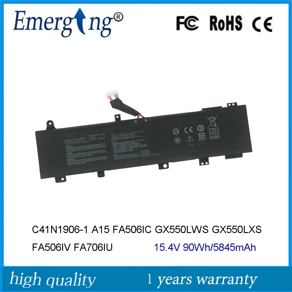 15.4V 90Wh C41N1906-1  Laptop Battery For ASUS Gaming A15 FA506IC A17 FA706IC TUF506HM KM3500QA M350